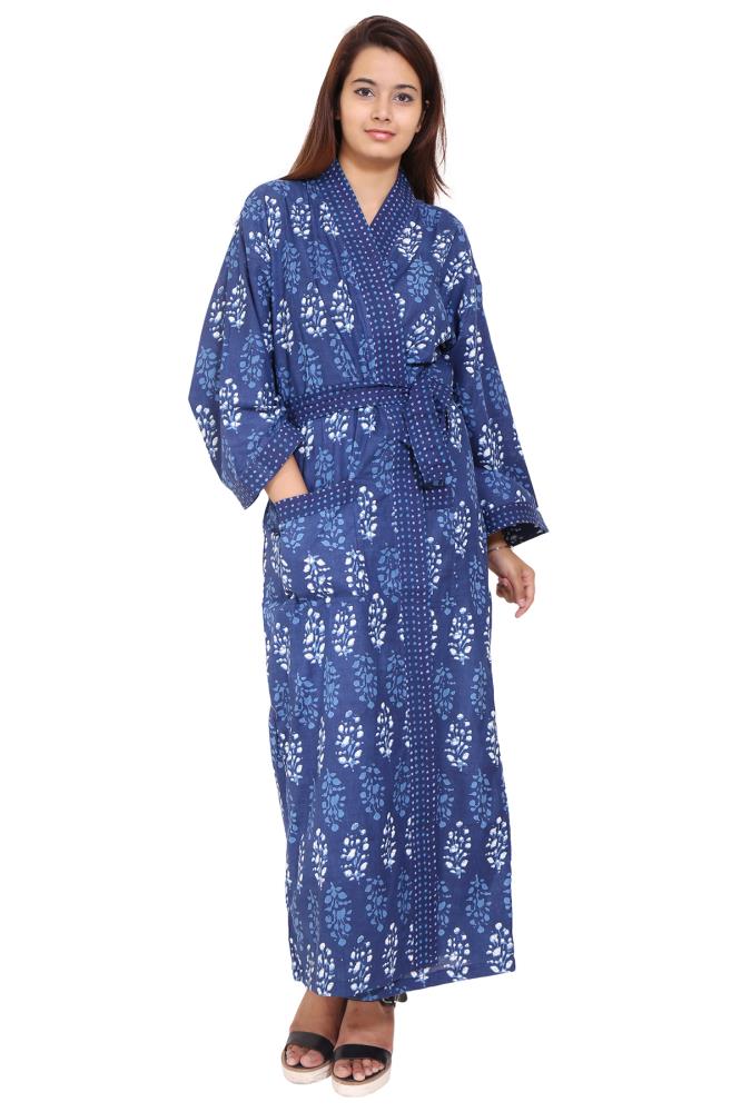 cotton kimono robe long